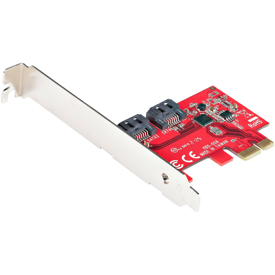 StarTech 2-Port SATA PCIe Card, SATA Expansion Card, 6Gbps SATA, PCI Express to SATA Adapter, Non-RAID, PCIe to SATA Converter, TAA