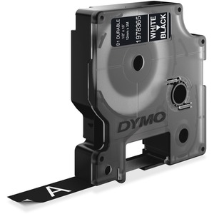Dymo D1 Durable Labels - 1/2" Width - Black - Water Resistant - 1 Each