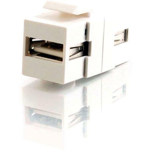 C2G Snap-In USB A/A Female Keystone Insert Module (TAA Compliant) - White