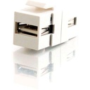 C2G Snap-In USB A/A Female Keystone Insert Module (TAA Compliant) - White