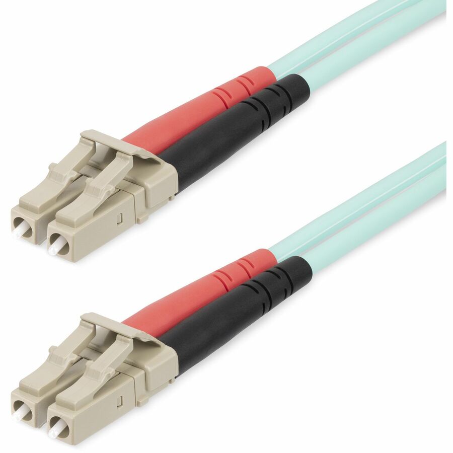 StarTech 20m (65ft) LC/UPC to LC/UPC OM4 Multimode Fiber Optic Cable, 50/125µm, 100G, Low Insertion Loss, LSZH Fiber Jumper Cord