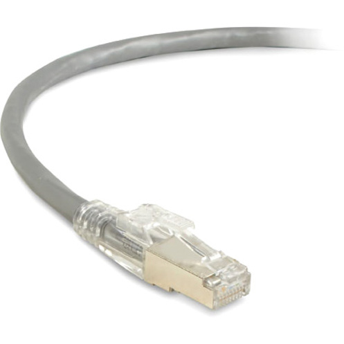 Black Box GigaTrue 3 Cat.6 (S/FTP) Patch Network Cable - 3 ft Category 6 Network Cable for Patch Panel, Wallplate, Network Device - First End: 1 x RJ-45 Network - Male - Second End: 1 x RJ-45 Network - Male - 1 Gbit/s - Patch Cable - Shielding - Gold Plated Contact - CM - 24 AWG - Gray