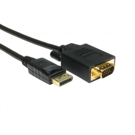 Unirise DisplayPort/VGA Video Cable - 10 ft DisplayPort/VGA Video Cable for Video Device - First End: DisplayPort Digital Audio/Video - Male - Second End: 15-pin HD-15 - Male