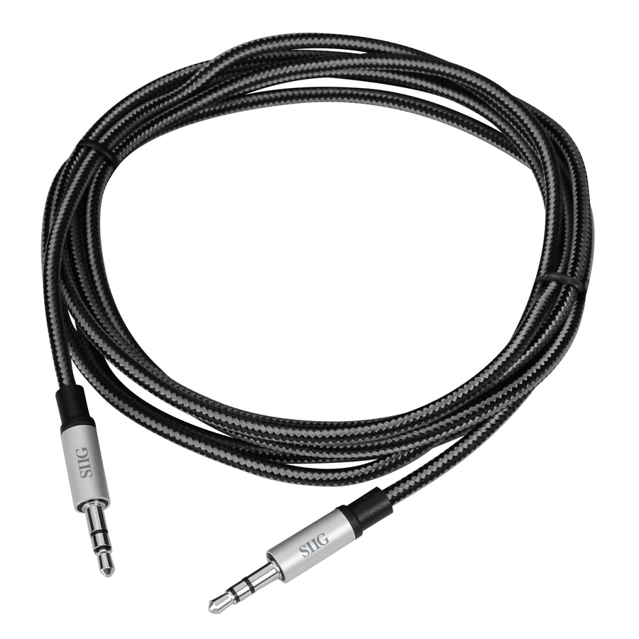 SIIG Woven Fabric Braided 3.5mm Stereo Aux Cable (M/M) - 2M