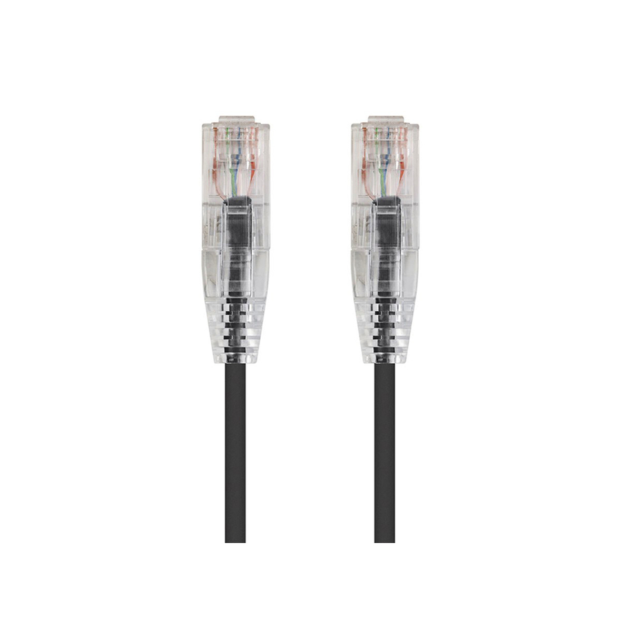 Monoprice SlimRun Cat6 28AWG UTP Ethernet Network Cable, 1ft Black