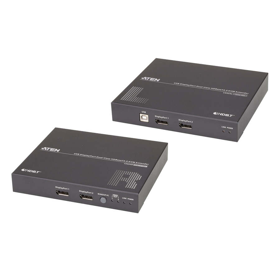 ATEN USB DisplayPort Dual View HDBaseT 2.0 KVM Extender (4K@100m for Single View)