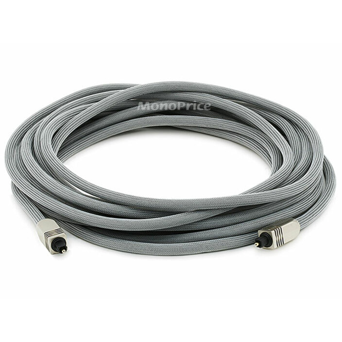 Monoprice 25ft Premium Optical Toslink Cable with Metal Fancy Connector