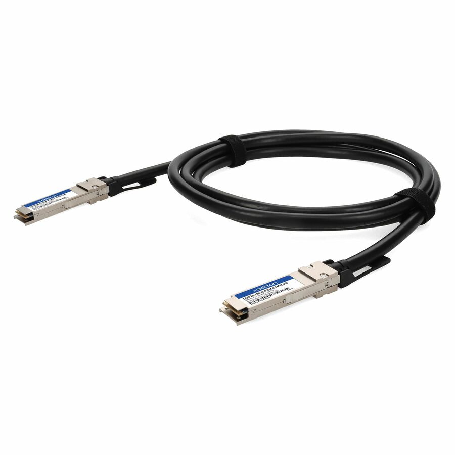 AddOn MSA and TAA 100GBase-CU QSFP28 to QSFP28 Direct Attach Cable (Passive Twinax, 0.5m, Infiniband EDR, 30AWG, LSZH)