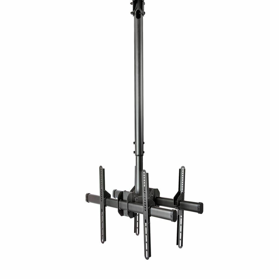 StarTech Dual TV Ceiling Mount, Back-to-Back Hanging Dual Screen VESA Pole Mount for 32"-75" TVs - Height Adjustable Telescopic Pole