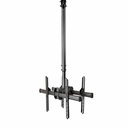 StarTech Dual TV Ceiling Mount, Back-to-Back Hanging Dual Screen VESA Pole Mount for 32"-75" TVs - Height Adjustable Telescopic Pole