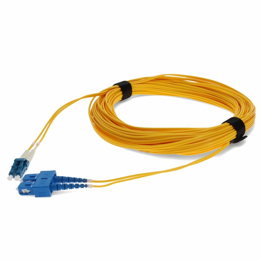AddOn 25m LC (Male) to USC (Male) Yellow OS2 Duplex Fiber OFNR (Riser-Rated) Patch Cable