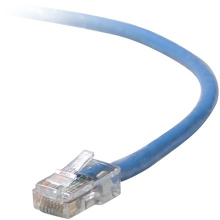 Belkin CAT6 Ethernet Patch Cable, RJ45, M/M - 14 ft Category 6 Network Cable for Network Device - First End: 1 x RJ-45 Network - Male - Second End: 1 x RJ-45 Network - Male - Patch Cable - Gold Plated Connector - Gold Plated Contact - Blue - 1 Each