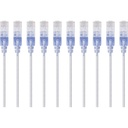 Monoprice 10-Pack, SlimRun Cat6A Ethernet Network Patch Cable, 3ft White
