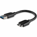 StarTech 15cm (6in) Short Slim SuperSpeed USB 3.0 (5Gbps) A to Micro B Cable - M/M