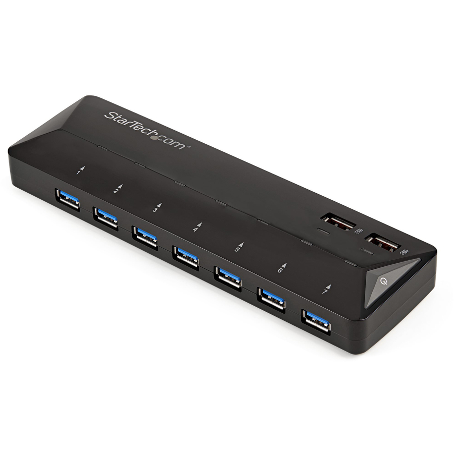StarTech 7-Port USB 3.0 Hub plus Dedicated Charging Ports - 2 x 2.4A Ports - Desktop USB Hub and Fast-Charging Station