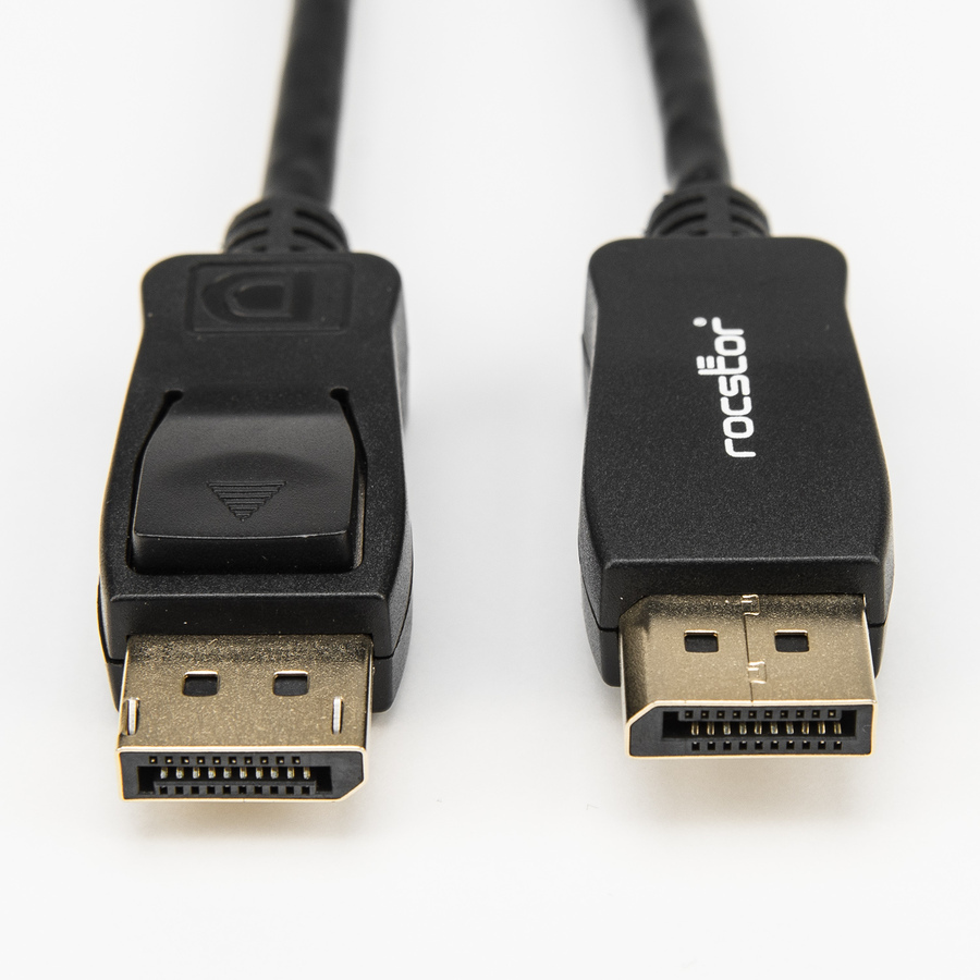 Rocstor Premium 12ft / 4m DisplayPort 1.2 Cable M/M - DisplayPort 4k - DisplayPort Male Digital Audio/Video - 12ft - Black- DP TO DP Cable 4Kx2K