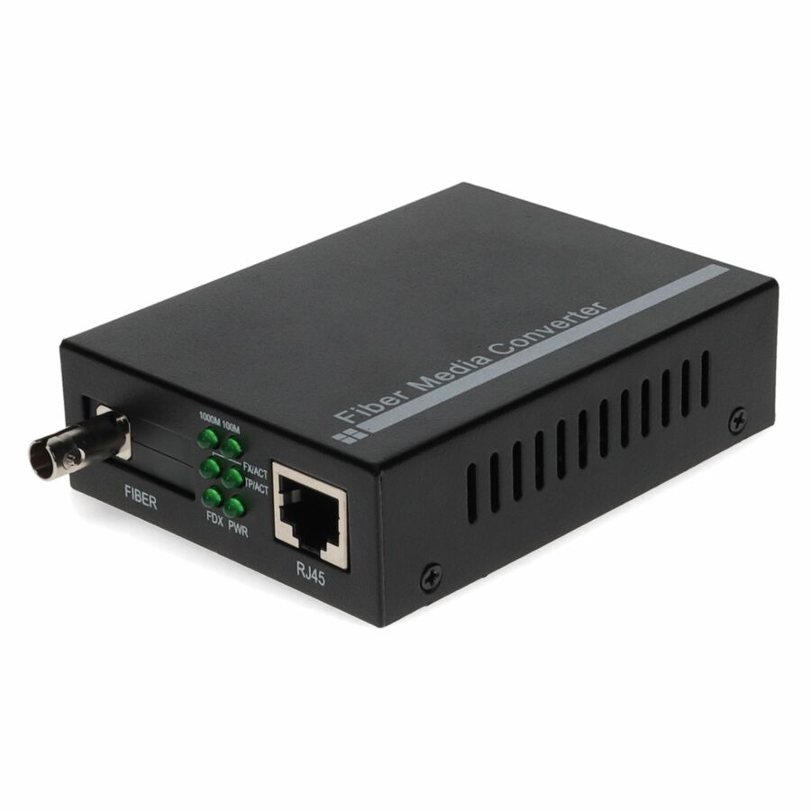 AddOn 10/100/1000Base-TX(RJ-45) to 1000Base-BXD(ST) BiDi SMF 1550nm/1310nm 20km Media Converter