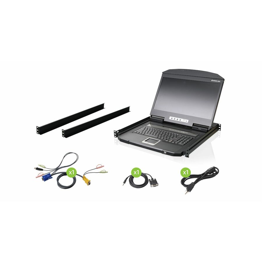 IOGEAR 18.5" Widescreen Short Depth LCD Console