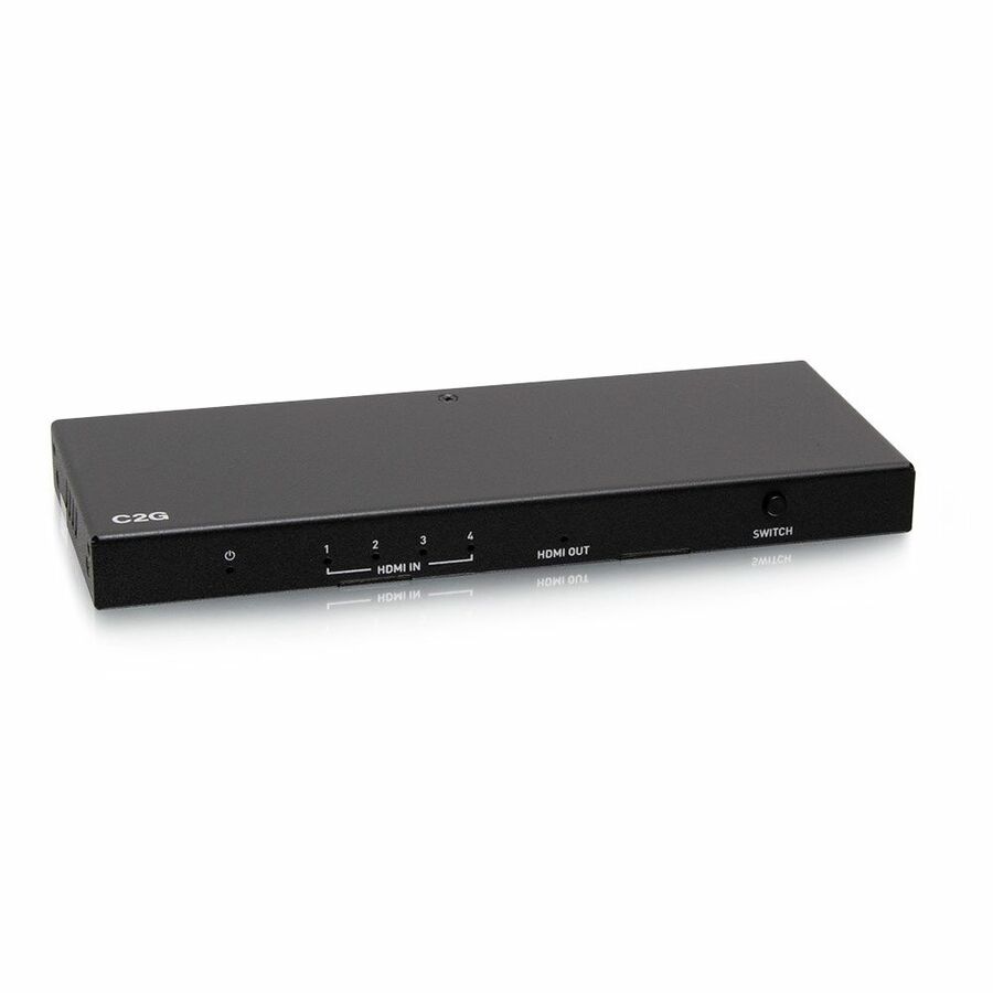 C2G 4-Port HDMI Switch - 4K HDMI Video Switch Box - 4096 x 2160 - 4K - 4 x 1 - Display - 1 x HDMI Out