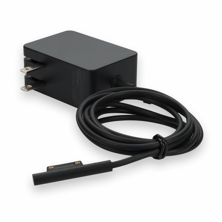 AddOn Microsoft LAC-00001 Compatible 24W 12V at 2.0A Black Magnetic Tip Laptop Power Adapter and Cable