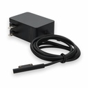 AddOn Microsoft LAC-00001 Compatible 24W 12V at 2.0A Black Magnetic Tip Laptop Power Adapter and Cable