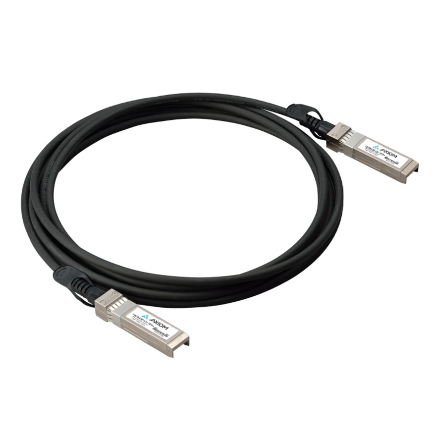 Axiom 10GBASE-CU SFP+ Passive DAC Twinax Cable Ubiquiti Compatible 0.5m - 1.64 ft Twinaxial Network Cable for Network Device - First End: SFP+ Network - Second End: TwinaNetwork - 10 Gbit/s