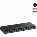TRENDnet 16-Port Gigabit PoE+ Switch; TPE-TG160H; 123W PoE Power Budget; 32 Gbps Switching Capacity; Desktop Switch; Ethernet Network Switch; Metal; 1U 10" Rack Mountable; Lifetime Protection