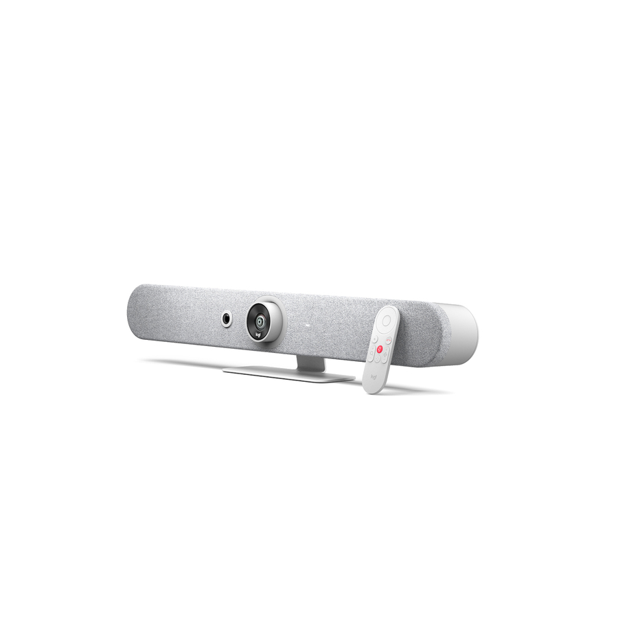 Logitech Rally Bar Mini All-In-One Video Bar for Small to Medium Rooms, White - 3840 x 2160 Video - 120° Angle - 4x Digital Zoom - Microphone - Wireless LAN - Network (RJ-45) - For Computer, Notebook