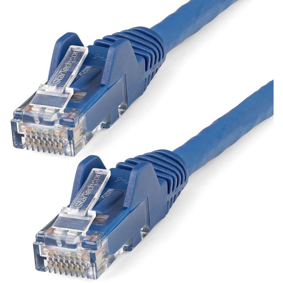 StarTech 25ft (7.6m) CAT6 Ethernet Cable, LSZH (Low Smoke Zero Halogen) 10 GbE Snagless 100W PoE UTP RJ45 Blue Network Patch Cord, ETL