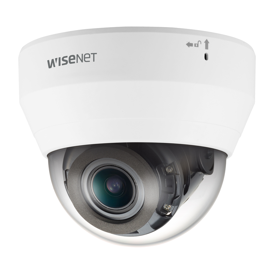 Wisenet QND-6082R1 2 Megapixel Indoor Full HD Network Camera - Color - Dome - White