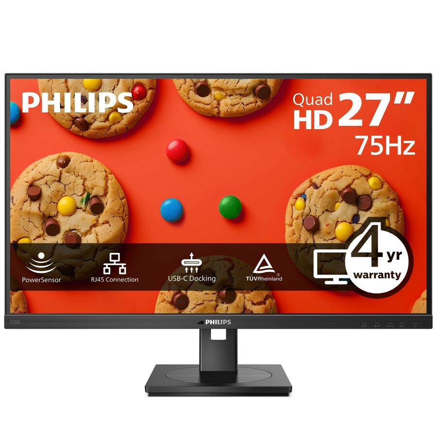 PHILIPS 276B1 - 27 inch Monitor, LED, QHD, USB-C (90W), 2x HDMI, DP,RJ45,USB-Hub, 4 Year Manufacturer Warranty - 27"