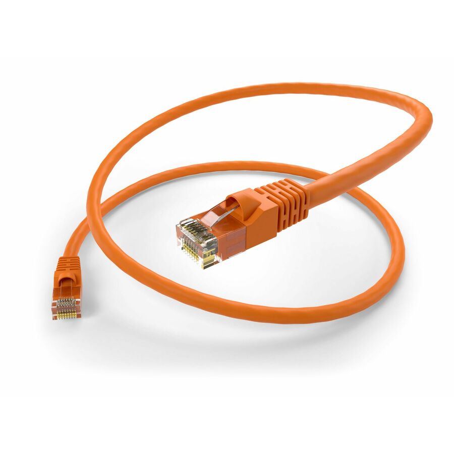 Unirise Cat.6 Patch Network Cable - 10 ft Category 6 Network Cable for Network Device - First End: 1 x RJ-45 Network - Male - Second End: 1 x RJ-45 Network - Male - Patch Cable - Orange