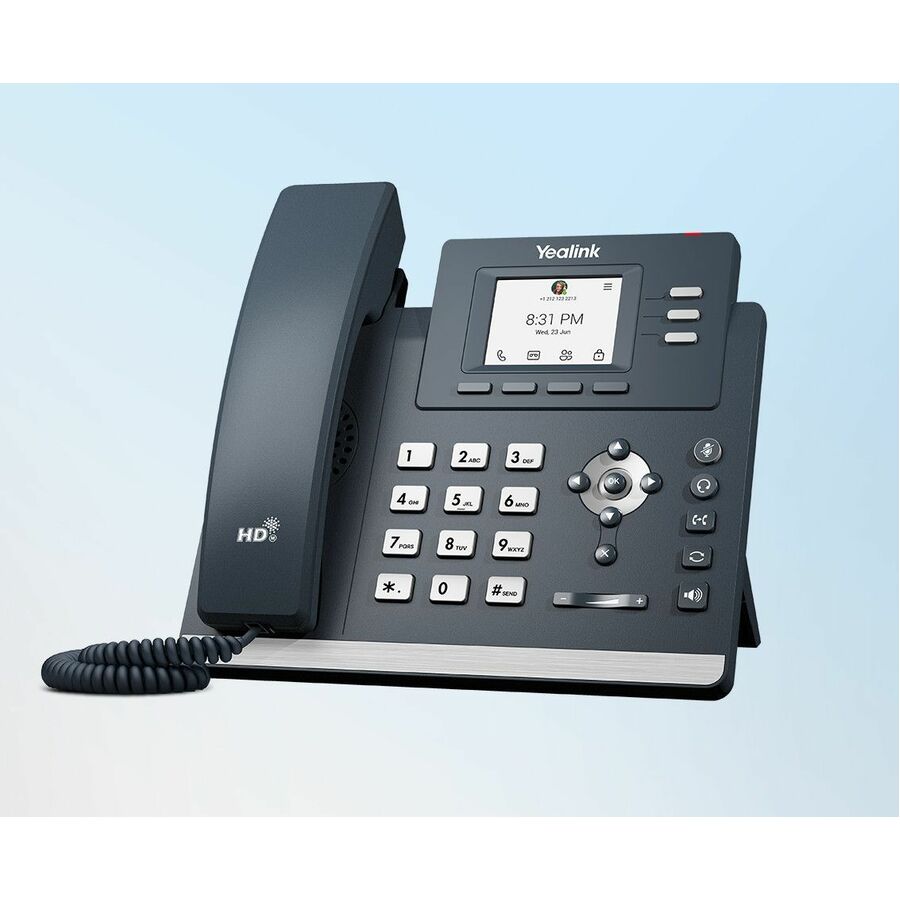 Yealink IP Phone - Corded - Corded - Desktop, Wall Mountable - Classic Gray