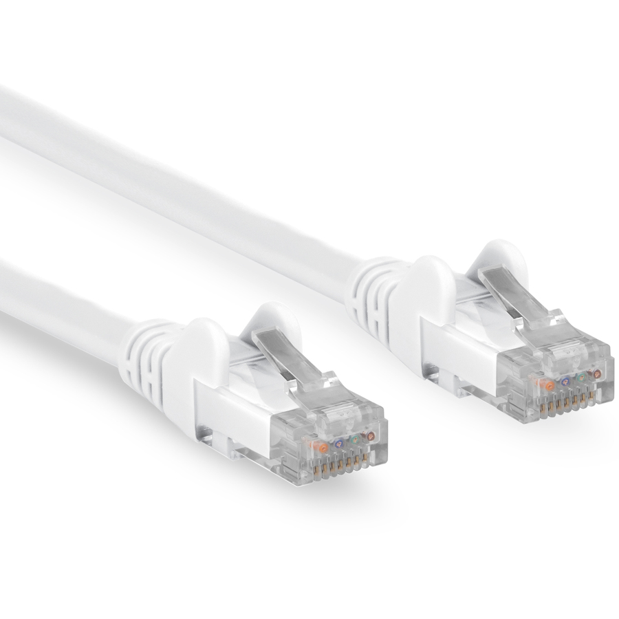 Rocstor Cat.6 Network Cable - Rocstor Premium 100ft (30.5m) CAT6 Ethernet Cable - 100% Copper UL Rated - White - Snagless - 100W PoE UTP Category 6 Patch Cord UL Certified Wiring/TIA - 100ft White CAT6 Ethernet cable provides Multi Gigabit 1/2.5/5Gbps & 10Gbps up to 160ft - ANSI/TIA-568-2.D Category 6 - 24 AWG stranded 100% copper UL Rated wire (E348508) 100W PoE - RJ45 Snagless UTP Patch Cord - White