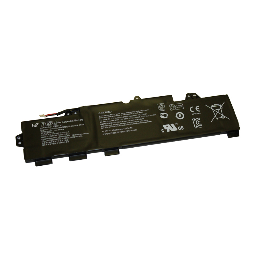 BTI TT03XL-BTI 11.55V 56WHR LI-ION BATTERY 932824-421, TT03XL, 933322-852, 933322-855, TT03056XL-PL ELITEBOOK 755 G5, ELITEBOOK 850 G5, ELITEBOOK 850 G6, ZBOOK 15U G5, ZBOOK 15U G6
