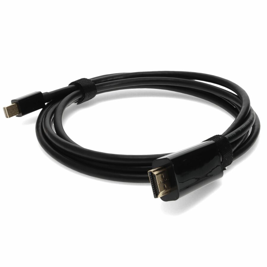 AddOn 6ft Mini-DisplayPort Male to HDMI Male Black Cable For Resolution Up to 2560x1600 (WQXGA)
