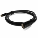 AddOn 6ft Mini-DisplayPort Male to HDMI Male Black Cable For Resolution Up to 2560x1600 (WQXGA)