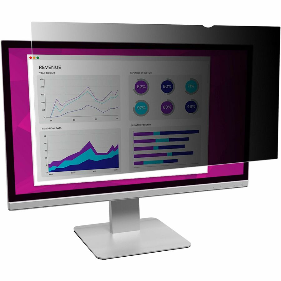 3M™ High Clarity Privacy Filter for 24in Monitor, 16:10, HC240W1B - For 24" Widescreen LCD Monitor - 16:10 - Scratch Resistant, Dust Resistant - 1 Each