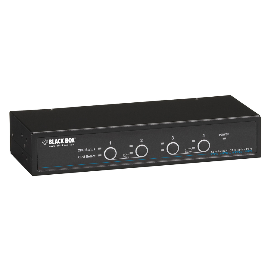 Black Box ServSwitch DT KVM Switch DisplayPort with USB and Audio, 4-Port