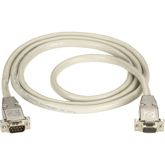 Black Box Serial Extension Cable (with EMI/RFI Hoods) - DB-9 Male Serial - DB-9 Female Serial - 20ft - Beige