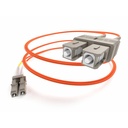 Unirise Fiber Optic Duplex Patch Network Cable - 16.40 ft Fiber Optic Network Cable for Network Device - First End: 2 x LC Network - Male - Second End: 2 x SC Network - Male - Patch Cable - Orange
