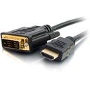 C2G 1.5m (5ft) HDMI to DVI Cable - HDMI to DVI-D Adapter Cable - 1080p - 4.92 ft DVI/HDMI Video Cable for Audio/Video Device - First End: 1 x DVI-D (Single-Link) Male Digital Video - Second End: 1 x HDMI (Type A) Male Digital Audio/Video - Shielding - Black