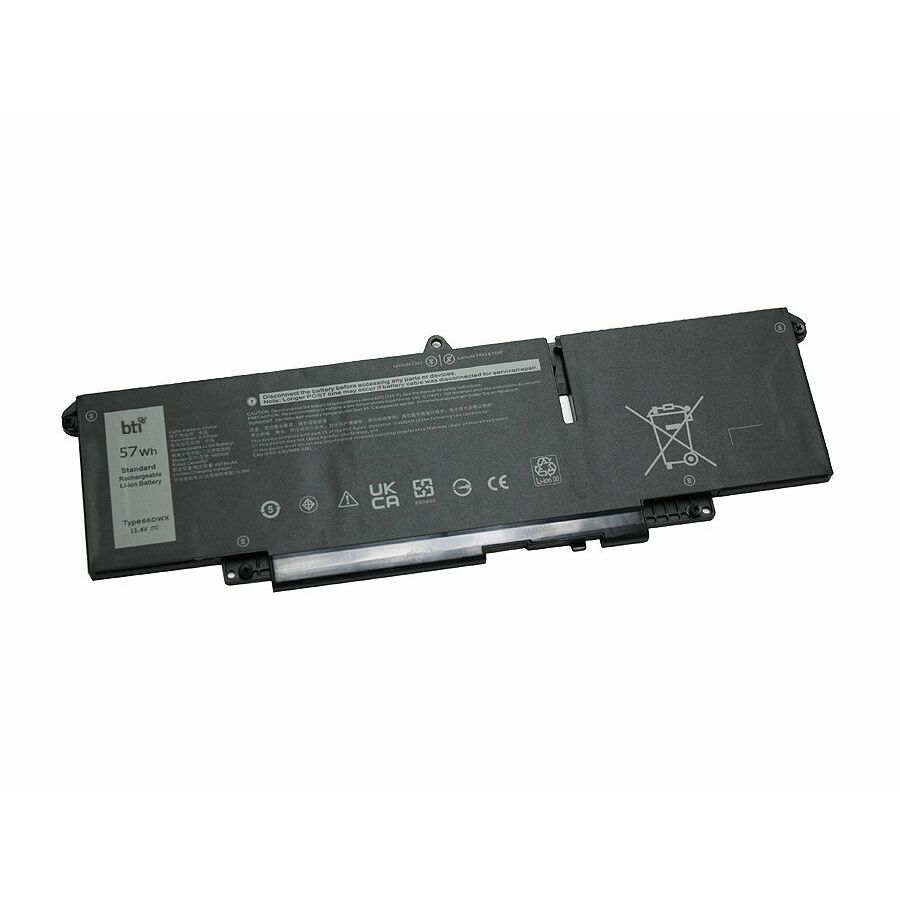 BTI 66DWX-BTI 11.4V 57WHR LI-ION BATTERY 086D0Y, CN-0JNYT4, 0JNYT4, JNYT4, 66DWX, CN-086D0Y LATITUDE 7340 7440