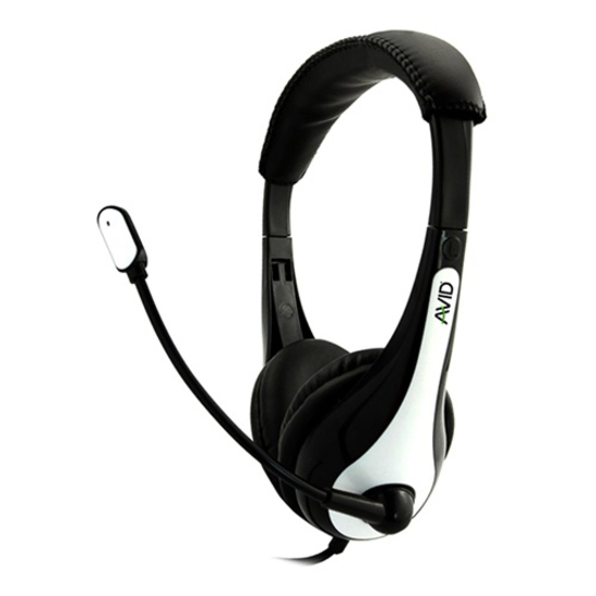 AVID AE-36 HEADSET WITH NOISE CANCELLING MIC & 3.5MM PLUG WHITE