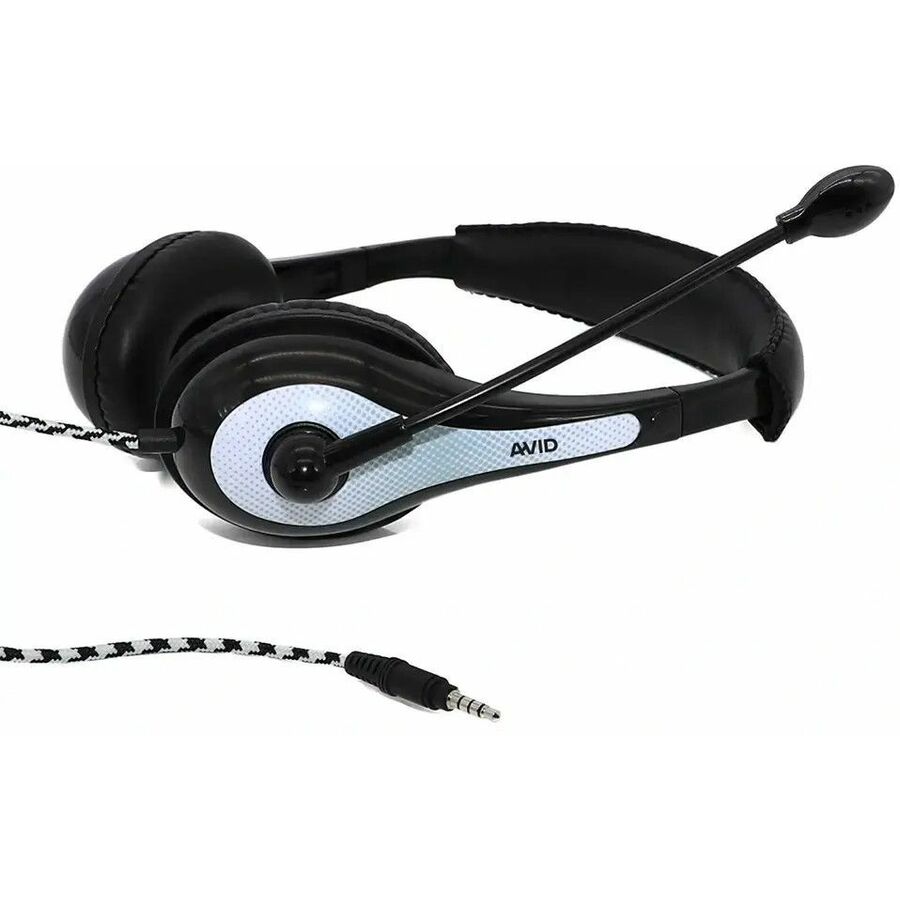 AVID Education AE-36 Headset with Noise Cancelling Microphone and 3.5mm Plug, White
