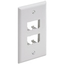 PANDUIT 4 Socket Mini-Com Classic Faceplate - 4 x Socket(s) - 1-gang - White