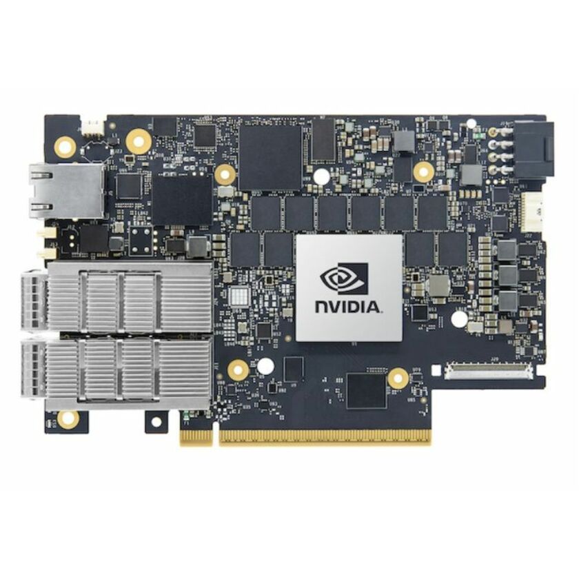 NVIDIA BlueField-3 P B3220 200Gigabit Ethernet Card - PCI Express 5.0 x16 - 200 Gbit/s Data Transfer Rate - Optical Fiber - FHHL Bracket Height - QSFP112 - Plug-in Card