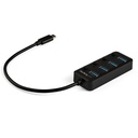StarTech 4 Port USB C Hub - 4x USB 3.0 Type-A with Individual On/Off Port Switches - SuperSpeed 5Gbps USB 3.2 Gen 1 - Bus Powered