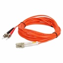 AddOn 1m ST to LC Orange OM1 Duplex OFNR (Riser-Rated) MMF (Multi Mode) Fiber Patch Cable, 62.5/125