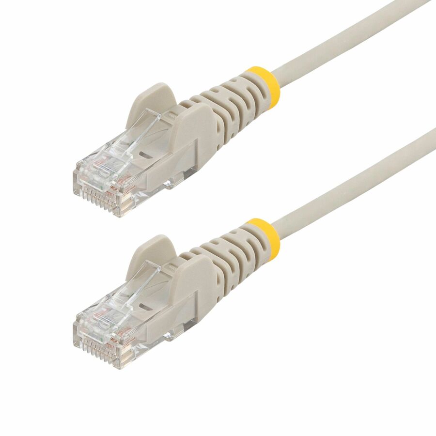 StarTech 10 ft CAT6 Cable - Slim CAT6 Patch Cord - Gray Snagless RJ45 Connectors - Gigabit Ethernet Cable - 28 AWG - LSZH (N6PAT10GRS)